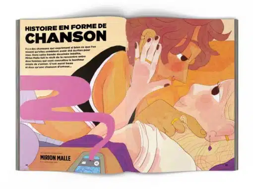 Ouverture bande dessinée « Histoire en forme de chanson » de Mirion Malle dans La Déferlante 10 « Danser »