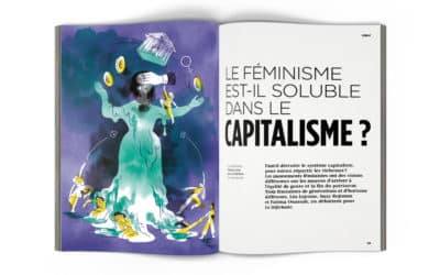 Mock-up Débat « Le féminisme est-il soluble dans le capitalisme ? » signée Elise Thiébaut