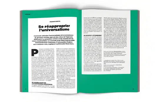Mock-up chronique : Se réapproprier l'universalisme signée Manon Garcia - La Déferlante 11 « Habiter »