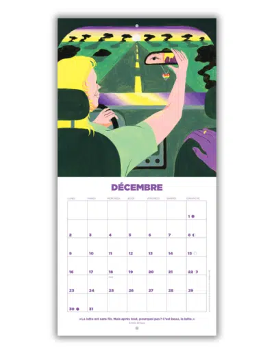 Calendrier 2024 La Déferlante - Mois de Décembre